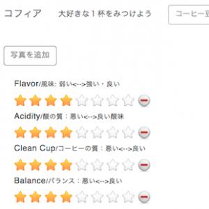 コーヒー評価をCOE方式に変更いたしました