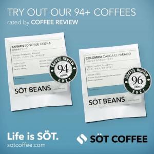 ソットコーヒー 米Coffee Reviewから96点の高評価レビューを獲得